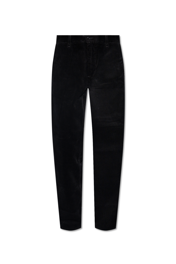 BALMAIN ripped corduroy trousers 30 ブラック BALMAIN ripped corduroy trousers 30 ブラック
